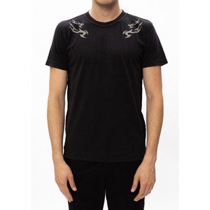 $98 Diesel Men’s T-Diebind Black T-Shirt Short Sleeves Slim Fit  Size L